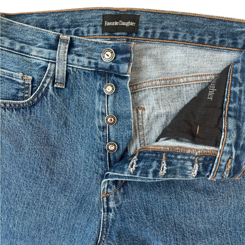 FAVORITE DAUGHTER Jeans The Valentina Flare Super High Rise Denim Blue Size 25 - Picture 9 of 11